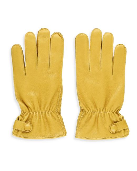 Orciani Yellow Gloves for men