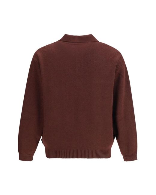 GR10K Brown Round-Neck Knitwear for men