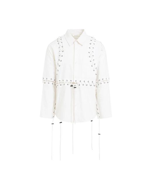 Deconstructed laced shirt di Craig Green in White da Uomo