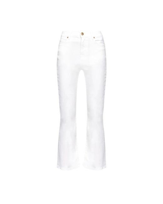 Pinko White Boot-Cut Jeans