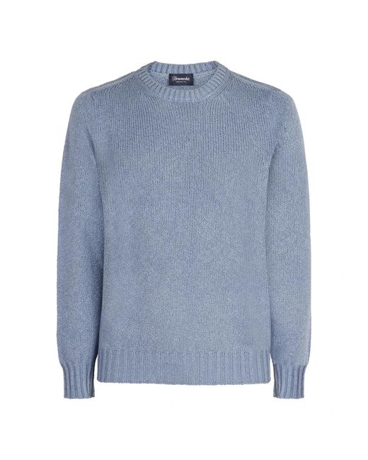 Drumohr Blue Round-Neck Knitwear for men