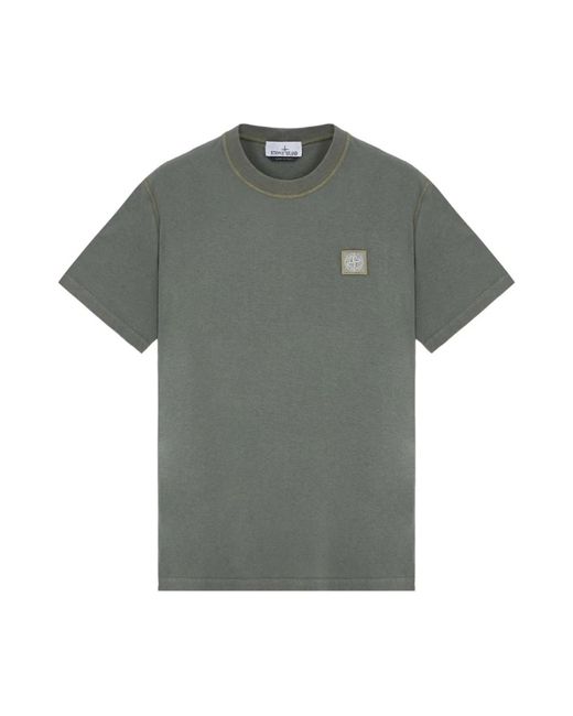 Stone Island Kurzarm t-shirt - moosgrün in Gray für Herren