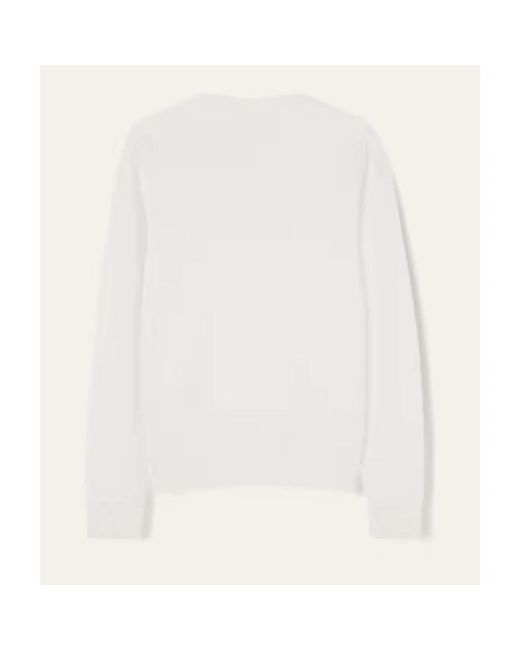 Loro Piana White Round-Neck Knitwear