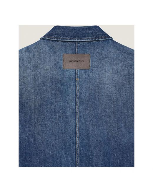 Givenchy Jassen ,Blauw ,Denim Donkerblauwe Denim Overshirt Voor Mannen in het Blue voor heren