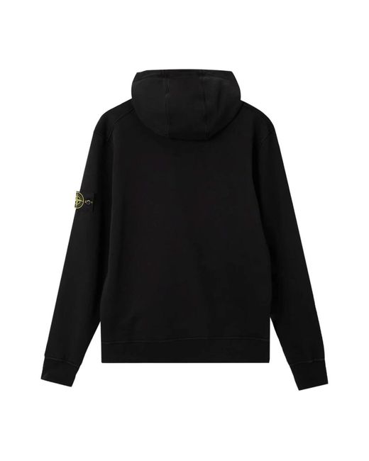 Stone Island Black Hoodies for men