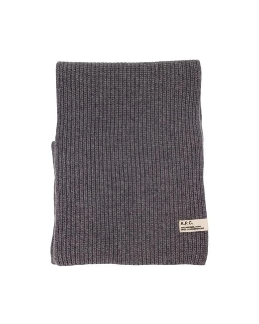 A.P.C. Gray Winter Scarves