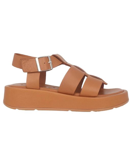 Flat Sandals Wonders de color Brown