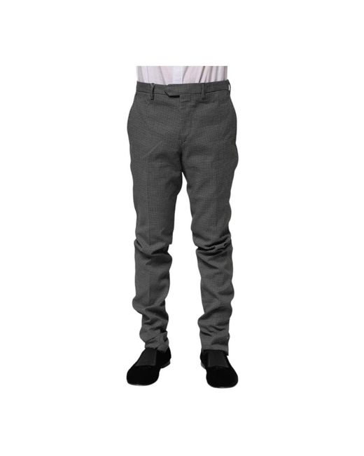 Bencivenga Gray Slim-Fit Trousers for men