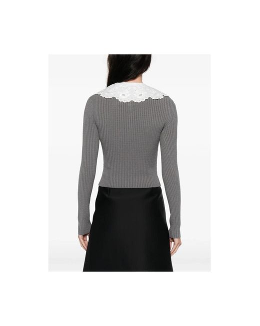 Round-Neck Knitwear Self-Portrait en coloris Gray