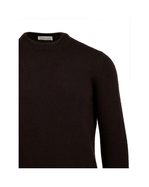 FILIPPO DE LAURENTIIS Black Round-Neck Knitwear for men