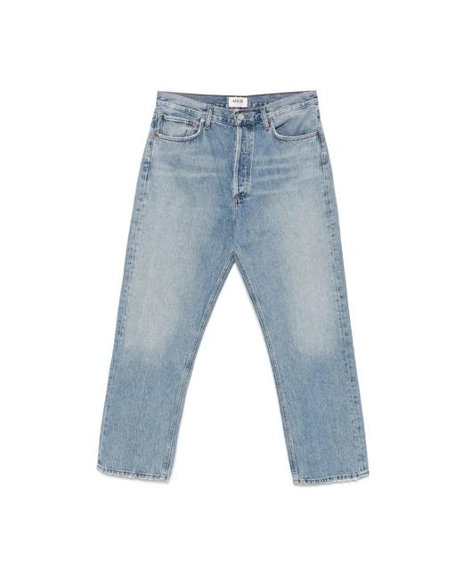 Agolde Blue Straight Jeans for men