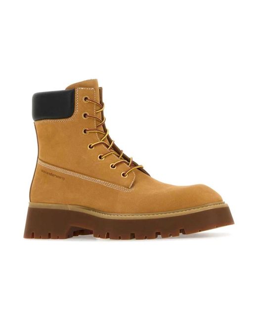 Alexander Wang Brown Lace-Up Boots