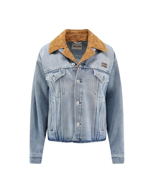 Miu Miu Blue Denim Jackets