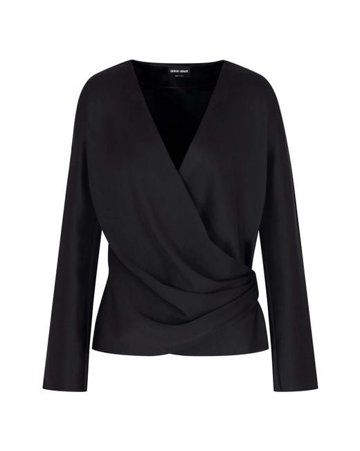 Giorgio Armani Black Schwarzes Waldhemd