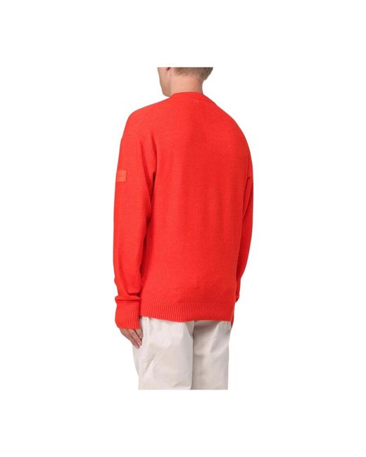 Calvin Klein Red Round-Neck Knitwear for men