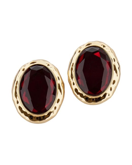 Self-Portrait Brown Hammered Earrings