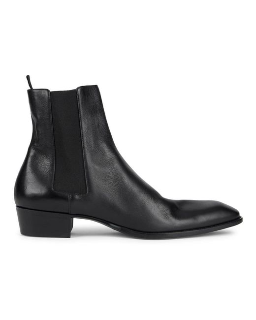 Saint Laurent Black Chelsea Boots for men