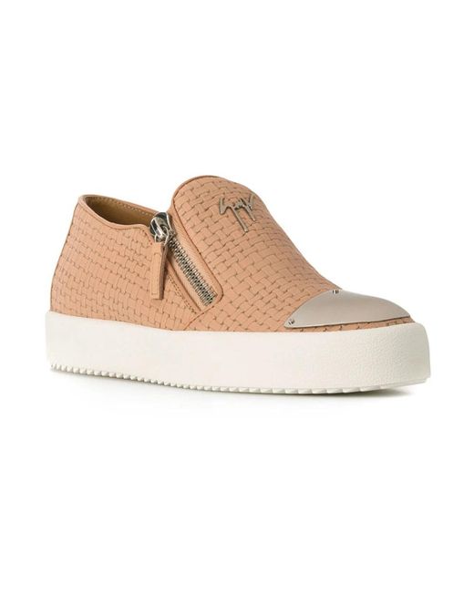 Giuseppe Zanotti Natural Leder logo loafers