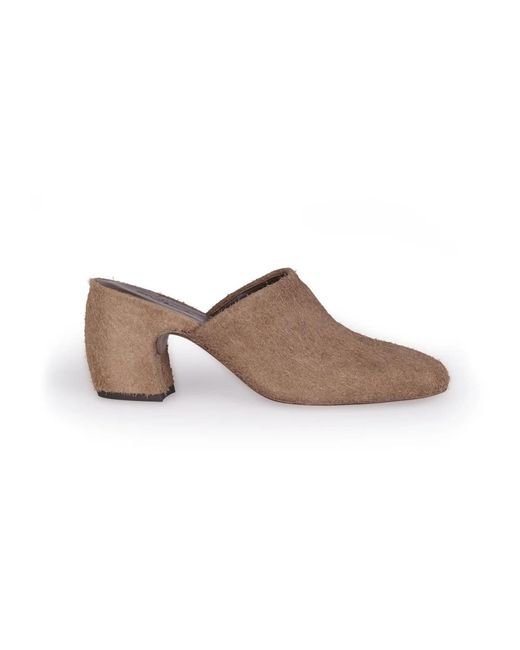 Cortana Brown Heeled Mules