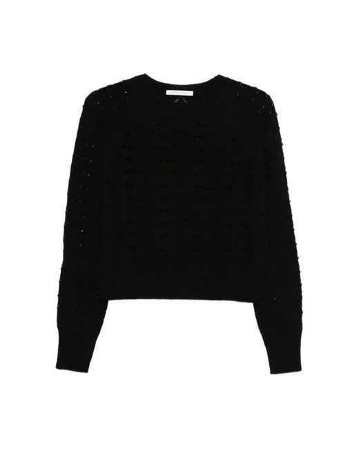 CECILIE BAHNSEN Black Round-Neck Knitwear