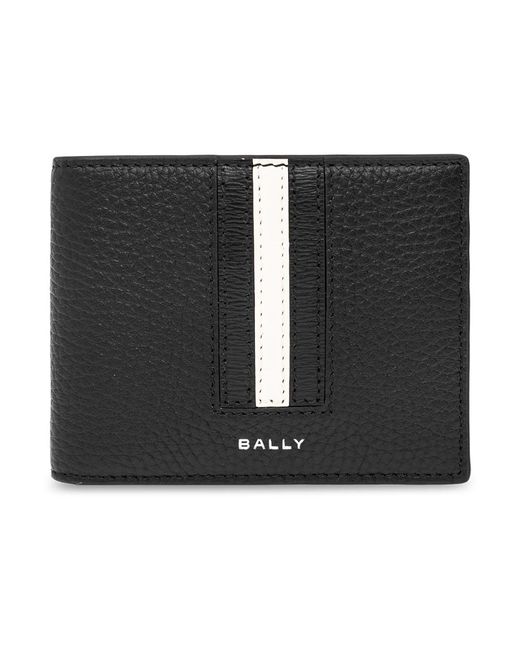 Bally Accessoires ,Zwart ,Leer Ribbon Bifold Wallet in het Black voor heren