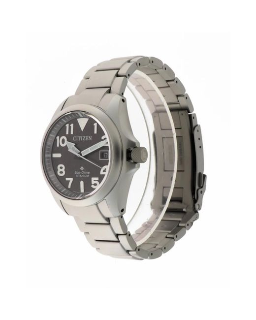 Citizen Accessoires ,Grijs ,Super Titanio Eco Drive Horloge in het Metallic