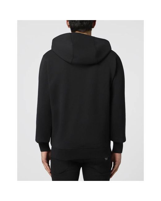 Philipp Plein Zip Hoodie Basic in Black für Herren