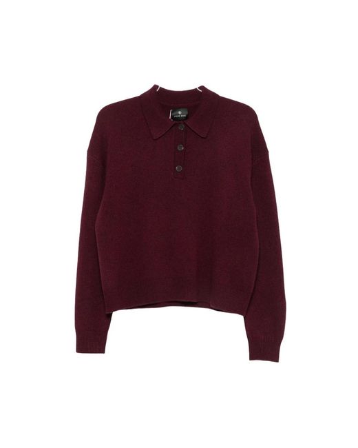 Anine Bing Purple Round-Neck Knitwear