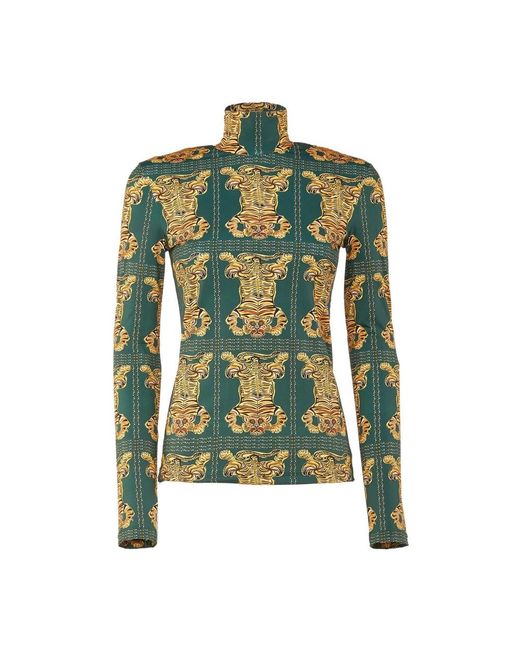 LaDoubleJ Tops ,Veelkleurig ,Turtleneck Trui Met Eindeloze Stijlmogelijkheden in het Green