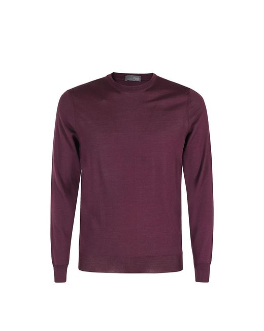 Round-Neck Knitwear di Drumohr in Purple da Uomo