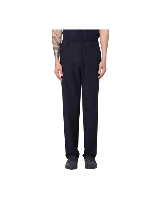 Emporio Armani Blue Straight Trousers for men