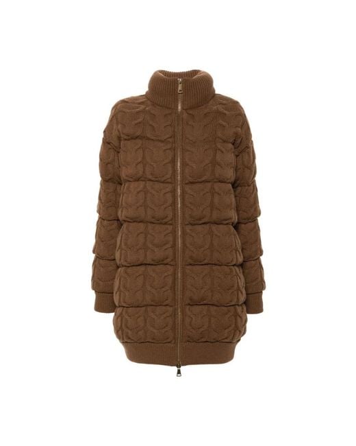 Max Mara Brown Down Coats