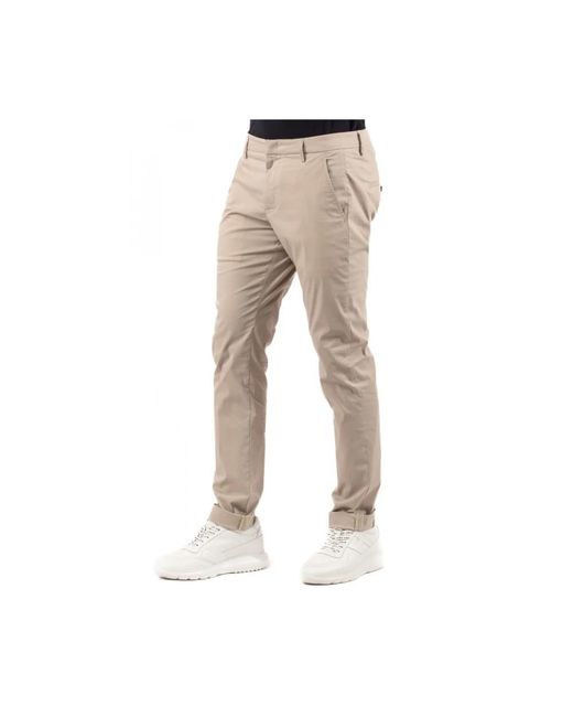 Dondup Gray Slim-Fit Trousers for men