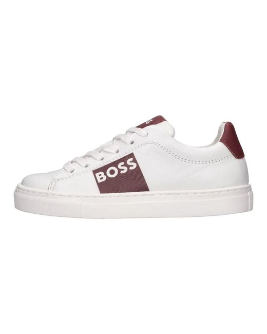 Boss Pink Ledersneaker