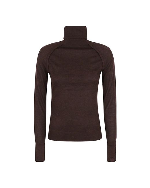 Victoria Beckham Brown Turtlenecks