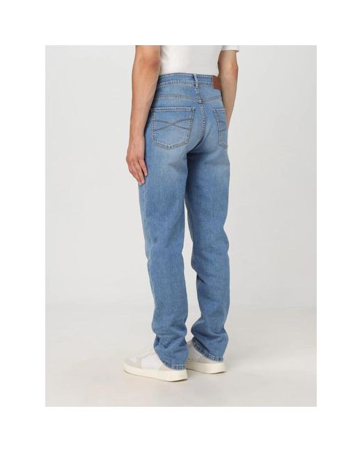 Brunello Cucinelli Slim-Fit Jeans in het Blue voor heren
