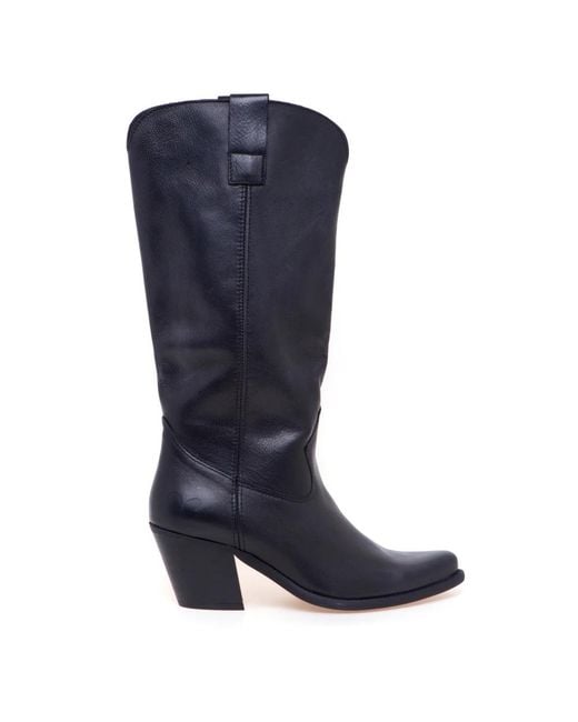 Felmini Blue Cowboy & Biker Boots