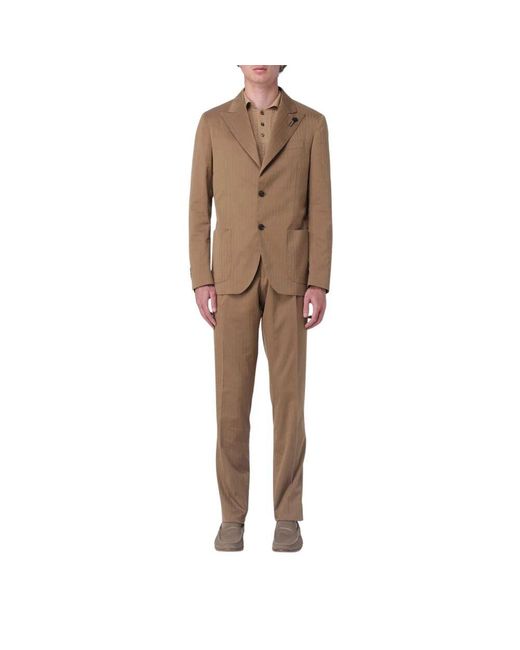 Lardini Beiger Maßanzug Für Männer in Natural für Herren