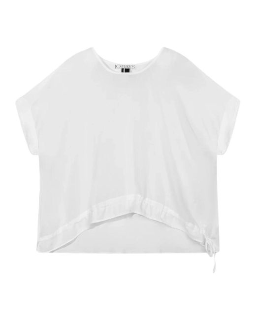 Blusa a maniche corte con vestibilità rilassata di 10Days in White