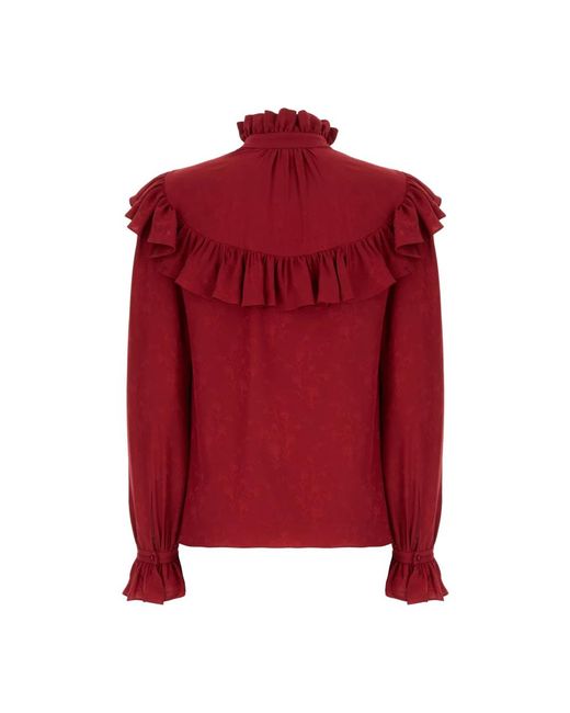 Saint Laurent Overhemden ,Rood ,Stijlvolle Top Voor Trendy Looks in het Red
