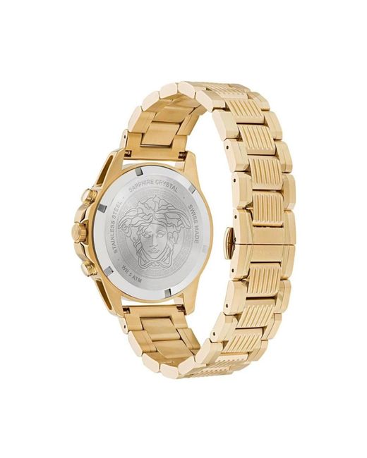 Versace Greca Action Chronograph Uhr in Metallic für Herren