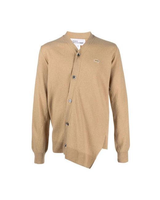 Comme des Garçons Truien & Vesten ,Bruin ,Wol Bruin Gebreid Vest in het Natural voor heren