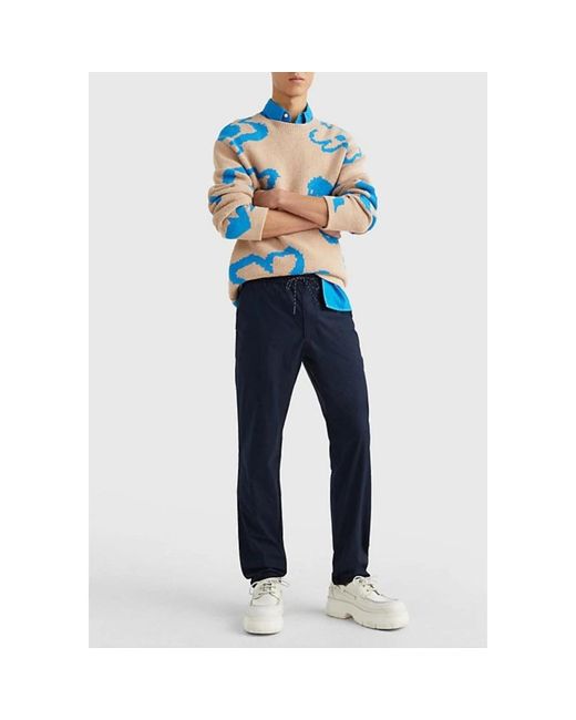 Tommy Hilfiger Blue Slim-Fit Trousers for men