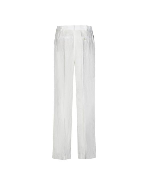 Ralph Lauren White Straight Trousers