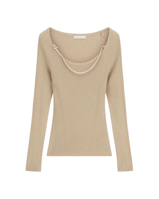 Guess Natural Round-Neck Knitwear