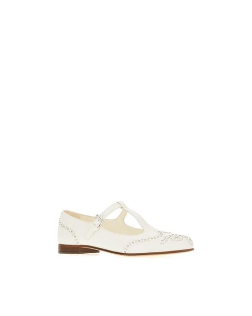 Church's White Ballerinas