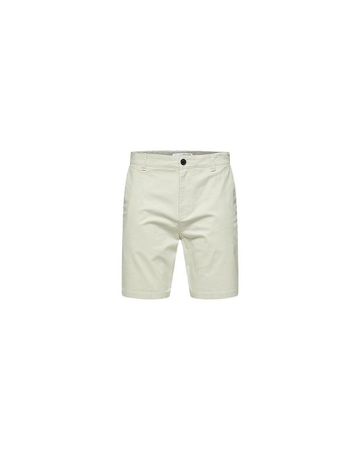 SELECTED Casual Shorts in het Natural voor heren