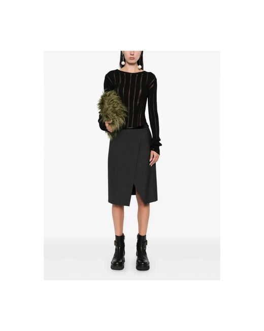 Philosophy Di Lorenzo Serafini Black Midi Skirts