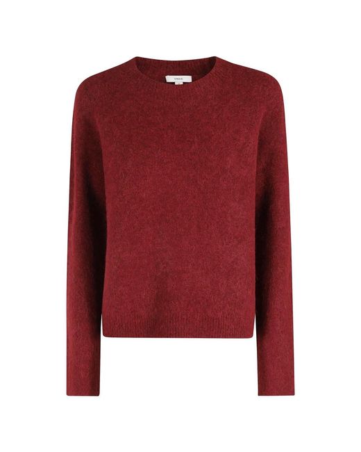 Vince Crew Brushed Sweater in het Red