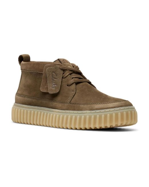 Clarks Brown Lace-Up Boots for men
